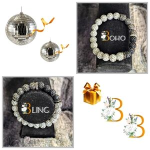 Boho Bling Crystal Ball Bracelet
